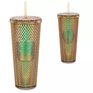 NEW NIB Starbucks Walt Disney World 50th Anniversary Geometric Gold 24oz Tumbler